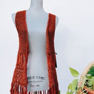 Forever 21 fringe vest